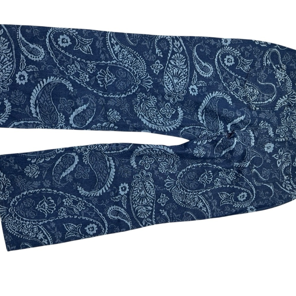 Fashion Nova Blue Floral Wide-Leg Pants - Picture 6 of 6